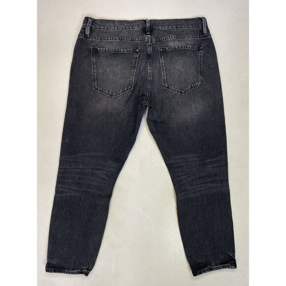 Frame Le Garçon Crop Boyfriend Denim Jeans Women Size 26 Black - Picture 3 of 10
